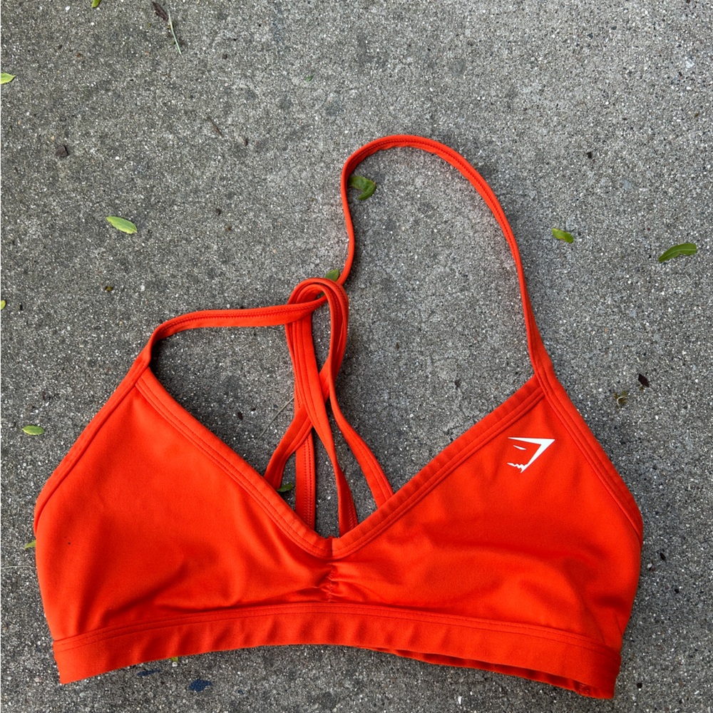 Orange minimal sports bra